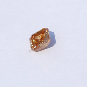 [This asscher cut loose moissanite stone made of orange color]-[Golden Bird Jewels]-[Golden Bird Jewels]