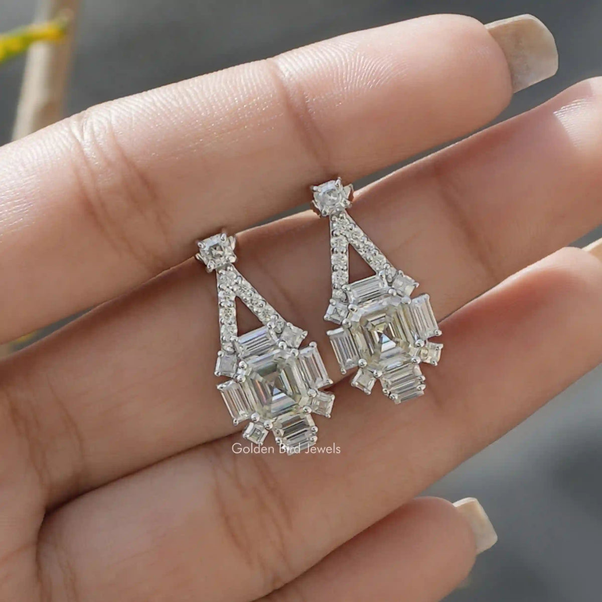 Asscher cut sale earrings