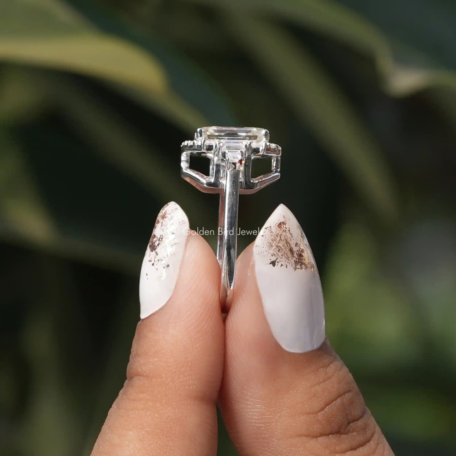 Fake asscher cut engagement rings hot sale