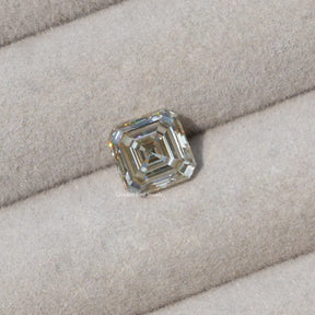 Detailed View Of Asscher Cut Loose Moissanite Stone