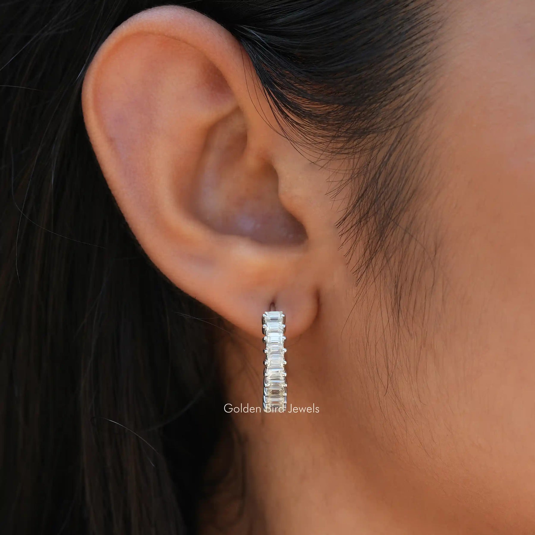 [This earrings made of vvs clarity and white gold]-[Golden Bird Jewels]
