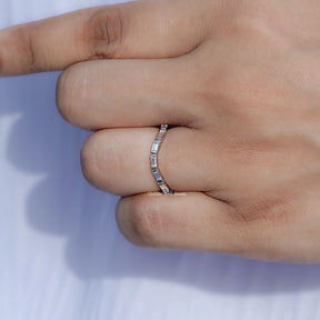Baguette Cut Lab Diamond Full Eternity Band