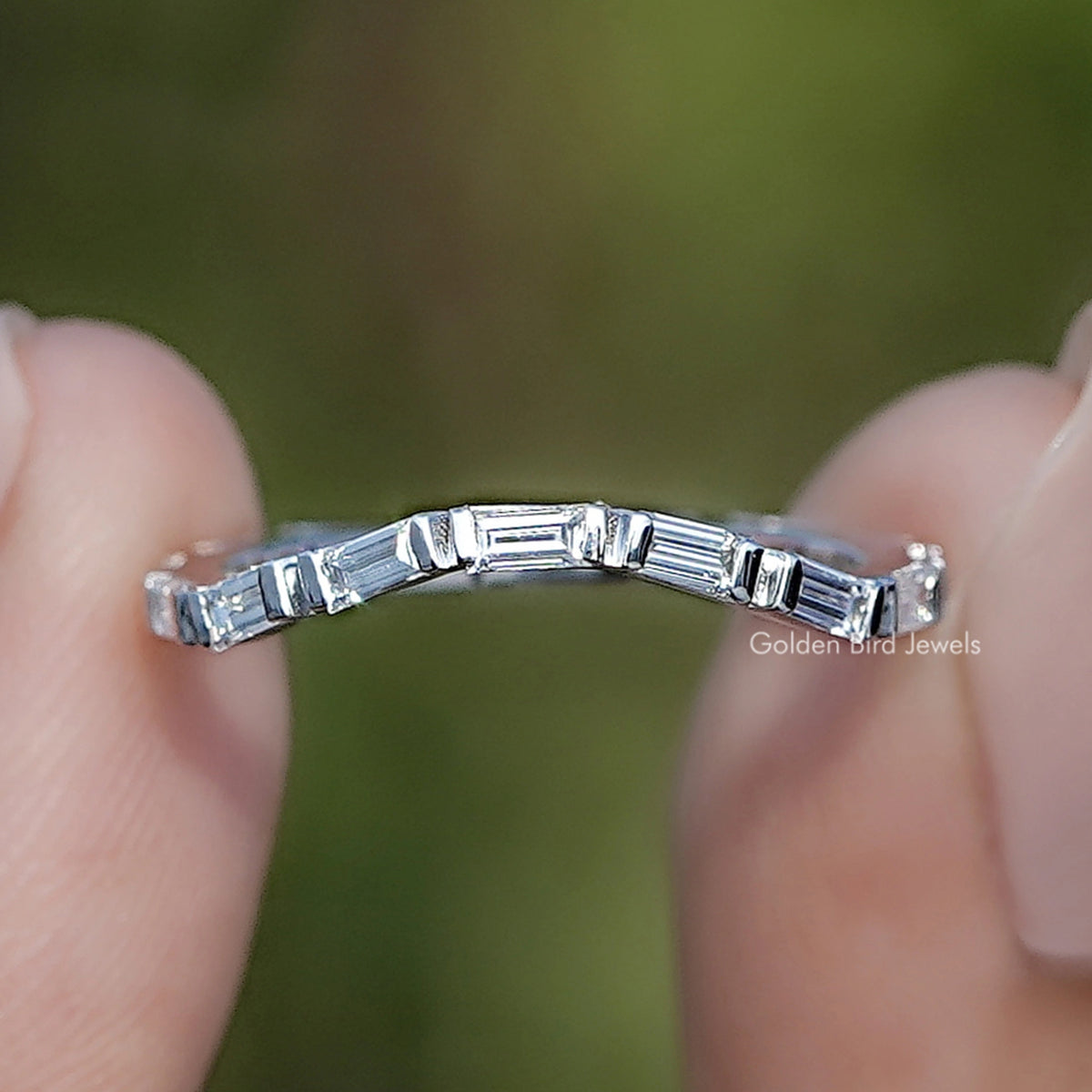 Baguette Cut Lab Diamond Full Eternity Band