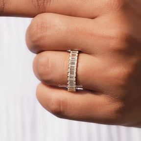 Baguette Cut Lab Diamond Full Eternity Band