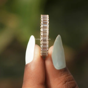 Baguette Cut Lab Diamond Full Eternity Band