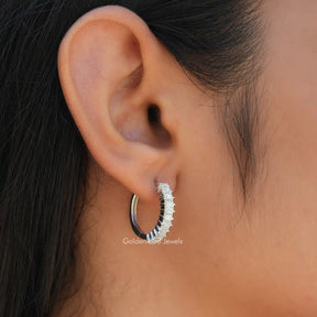 [This earrings made of baguette cut stones]-[Golden Bird Jewels]