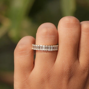 Baguette Moissanite Eternity Wedding Band