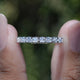 Baguette Cut Moissanite Half Eternity Wedding Band