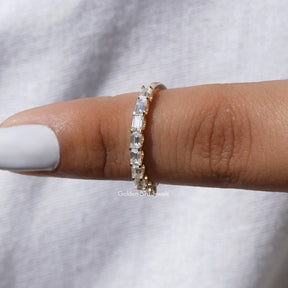 [Prong Set Baguette Cut Moissanite Band]-[Golden Bird Jewels]