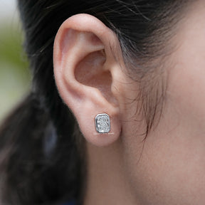 Radiant Cut Lab Grown Diamond Stud Earrings
