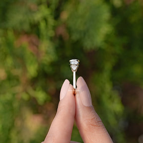 Bezel Set Round Cut Lab Diamond Five Stone Ring