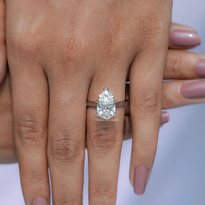 Pear Cut Halo Diamond Bridge Accent Wedding Ring