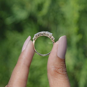 Round Cut Lab Diamond Bypass Wedding Band