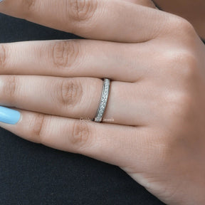 Round Cut Lab Diamond Channel Set Eternity Band