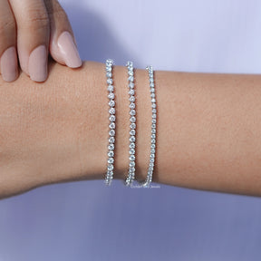 Round Cut Lab Grown Diamond Tennis Bracelet