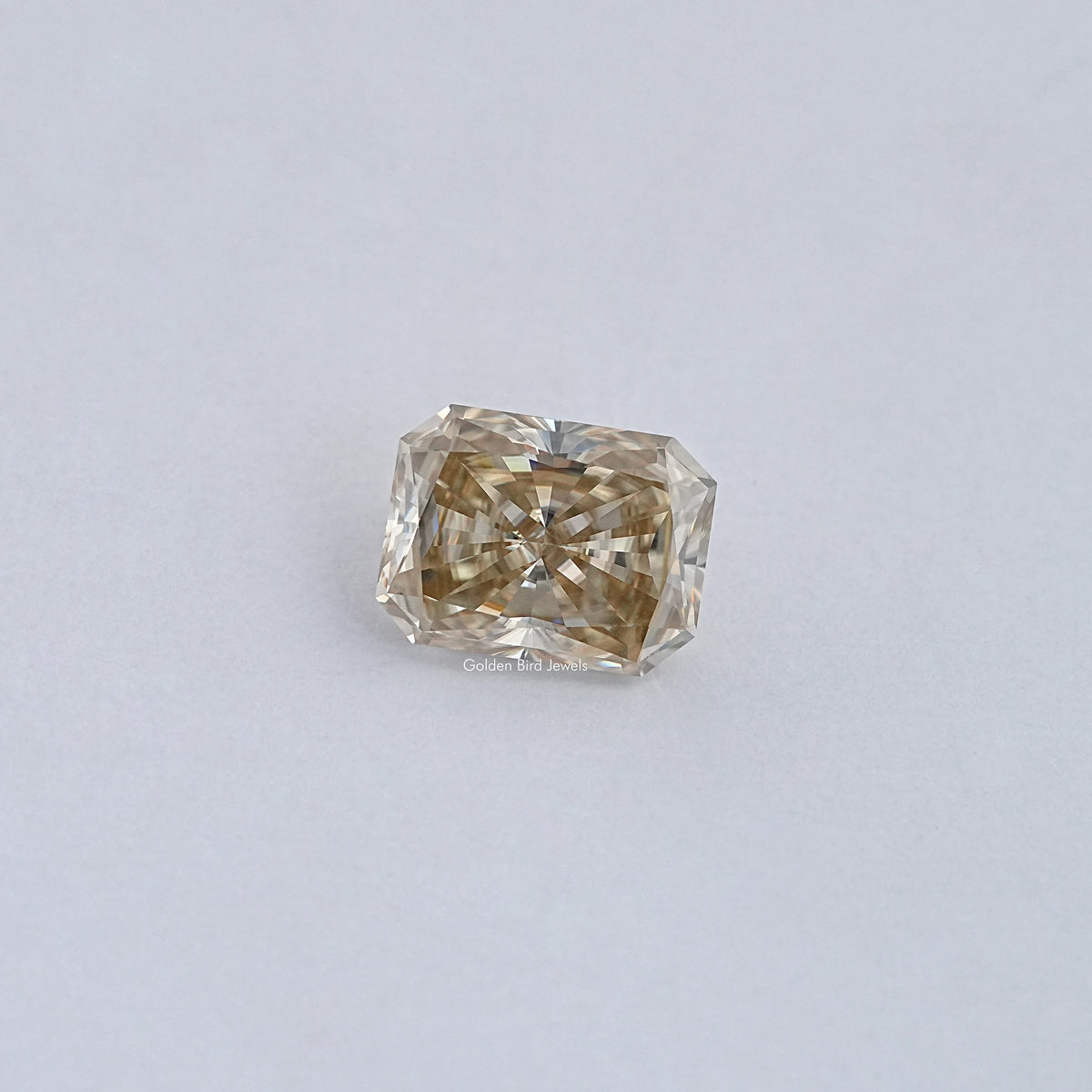 View Of  Brown Radiant Cut Loose Moissanite 