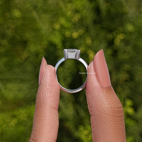 Calf's Head Cut Moissanite Solitaire Ring