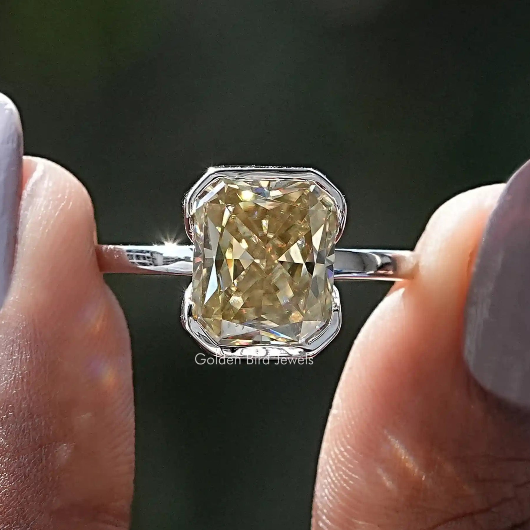 Canary yellow moissanite discount