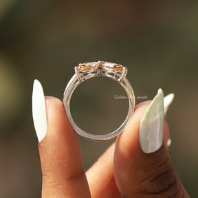 Marquise Cut Moissanite Butterfly Engagement Ring