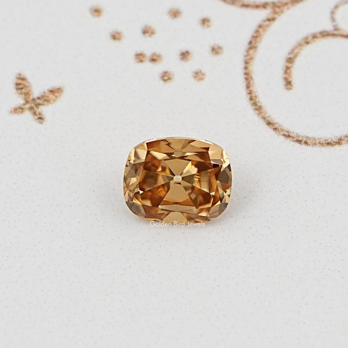 Champagne Old Mine Cushion Cut Loose Moissanite