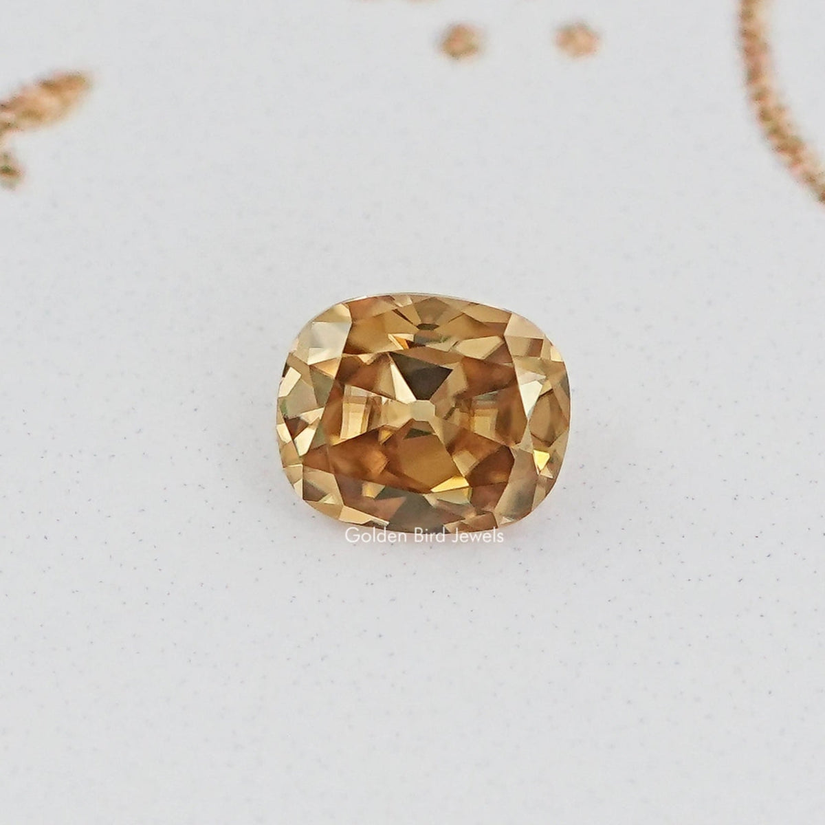 Champagne Old Mine Cushion Loose Moissanite Stone