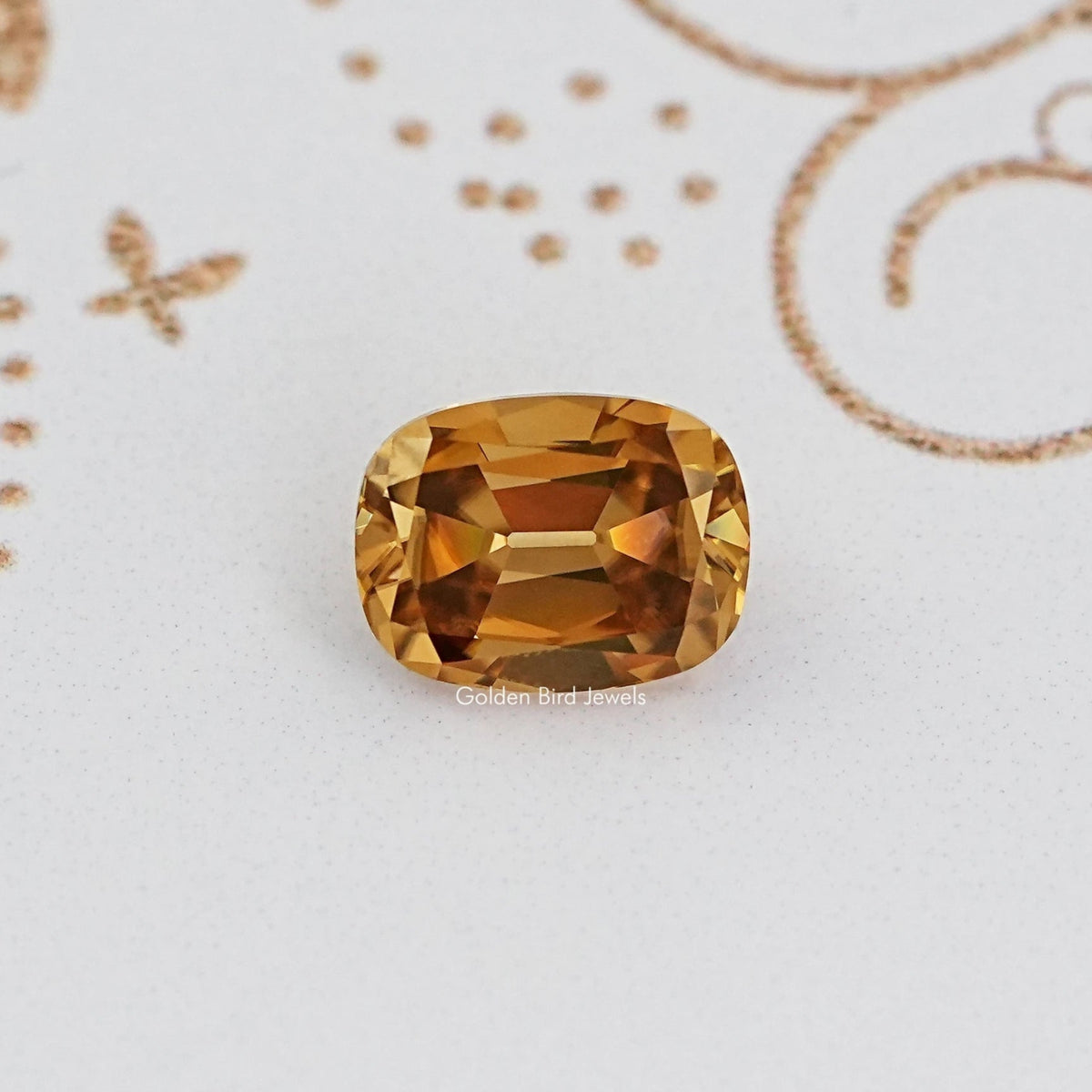 Champagne Old Mine Cut Cushion Loose Moissanite