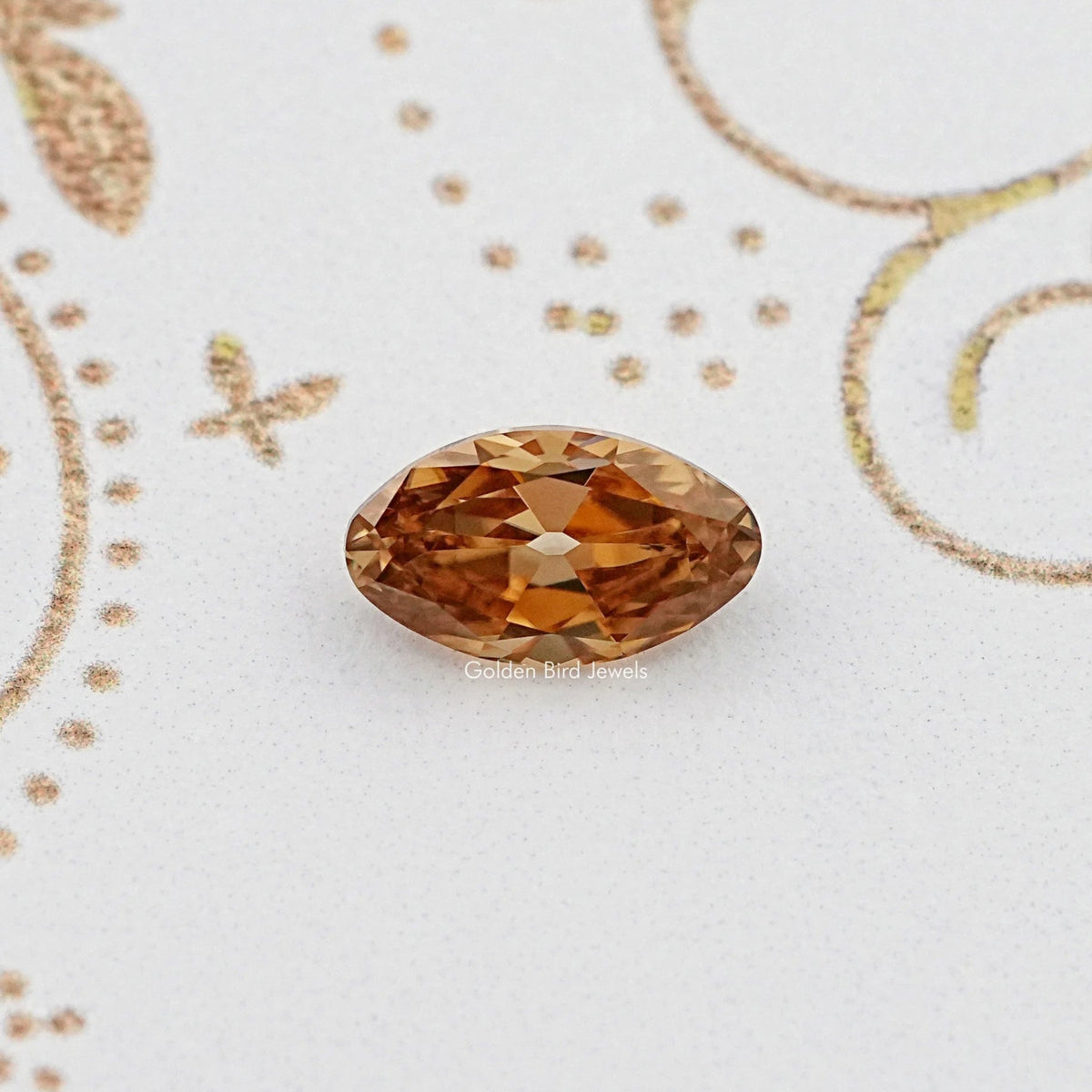 Champagne Old Mine Cut Moval Loose Moissanite