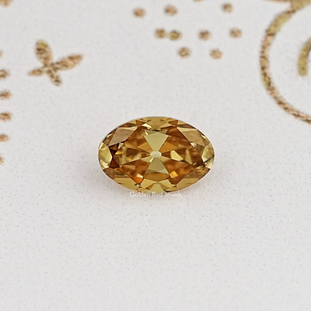 Champagne Old Mine Oval Loose Moissanite