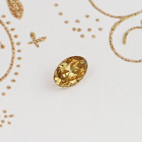 Front View Of Old Mine Oval Cut Loose Moissanite Stone