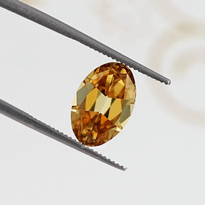 Champagne Old Mine Oval Cut Loose Moissanite