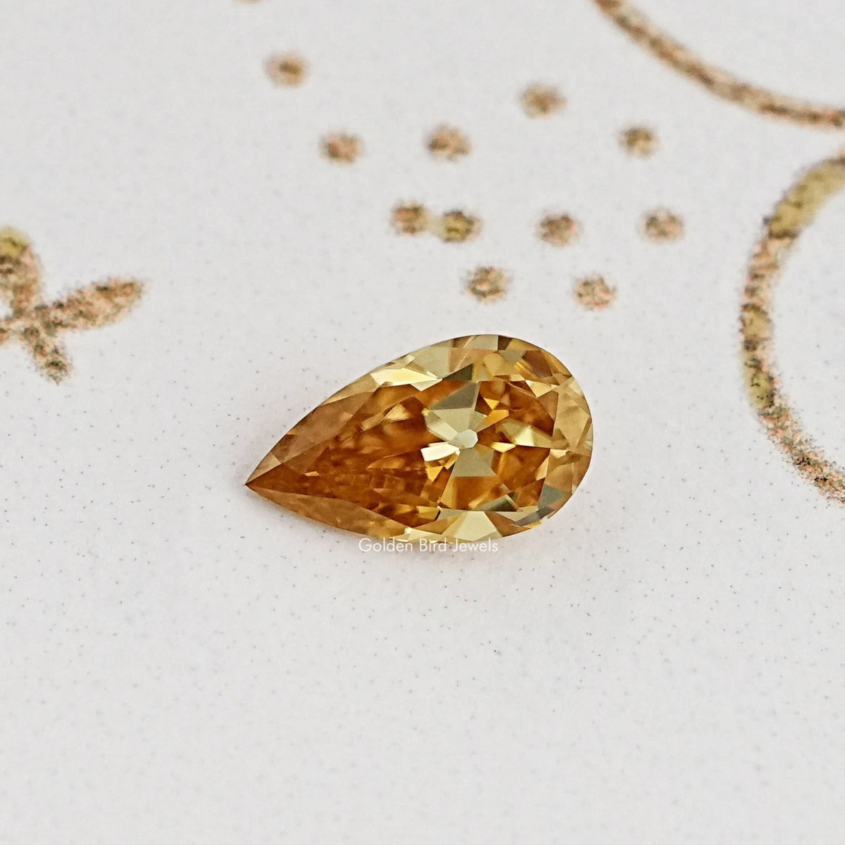 Champagne Old Mine Pear Cut Loose Moissanite