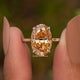Champagne Oval Shape Moissanite Ring