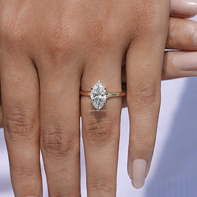 Marquise Cut Lab Grown Diamond Engagement Ring