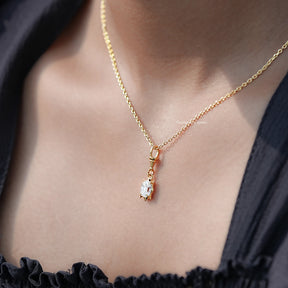 Colorless Old Mine Cut Cushion Moissanite Pendant