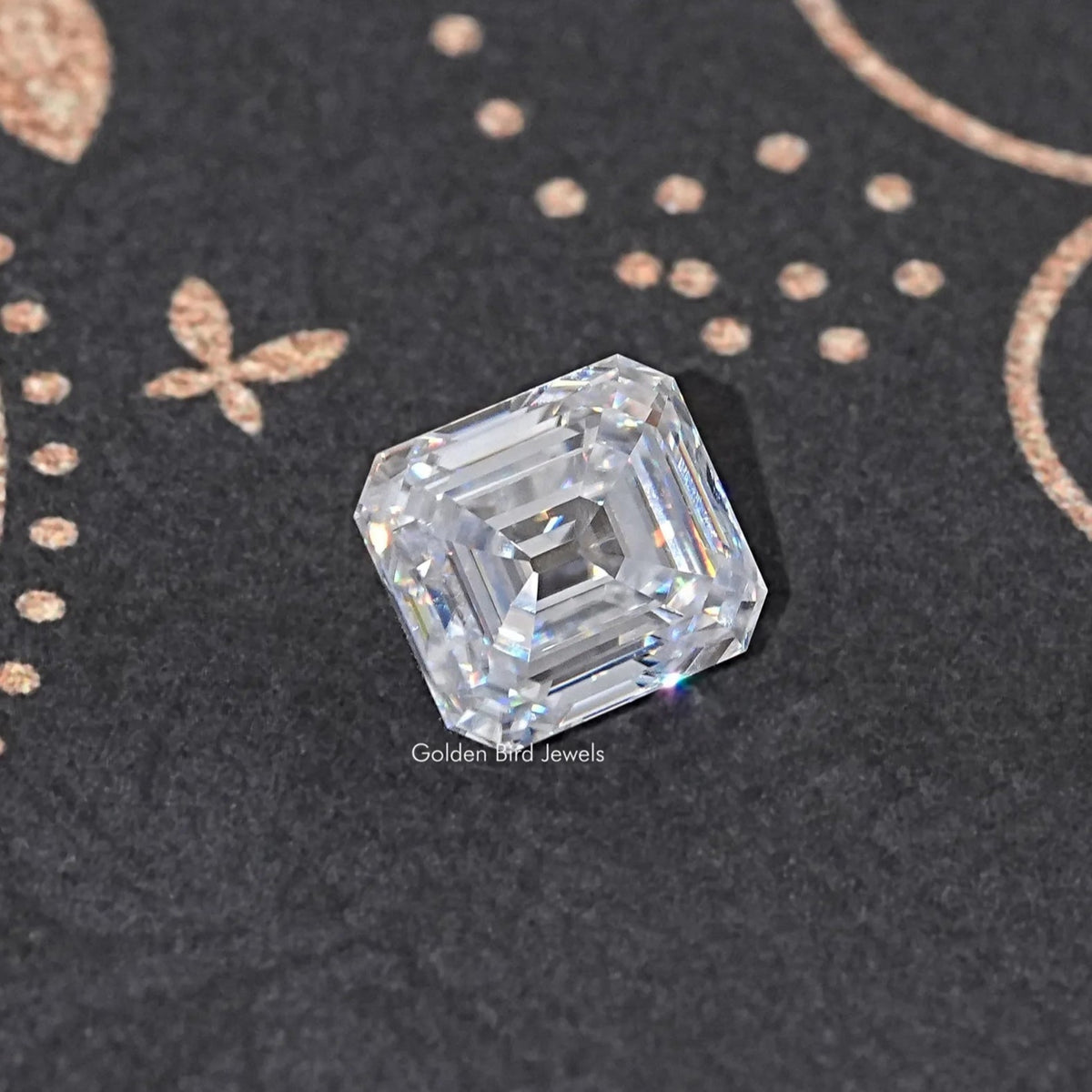 Colorless Old Mine Asscher Cut Loose Moissanite