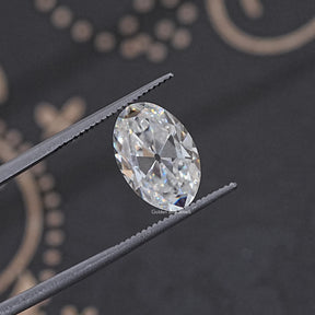 Colorless Old Mine Oval Loose Moissanite