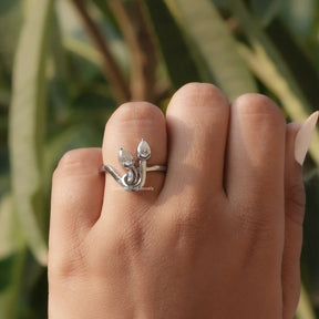 View of Moissanite Vintage Style Toi Moi Ring In White Gold 