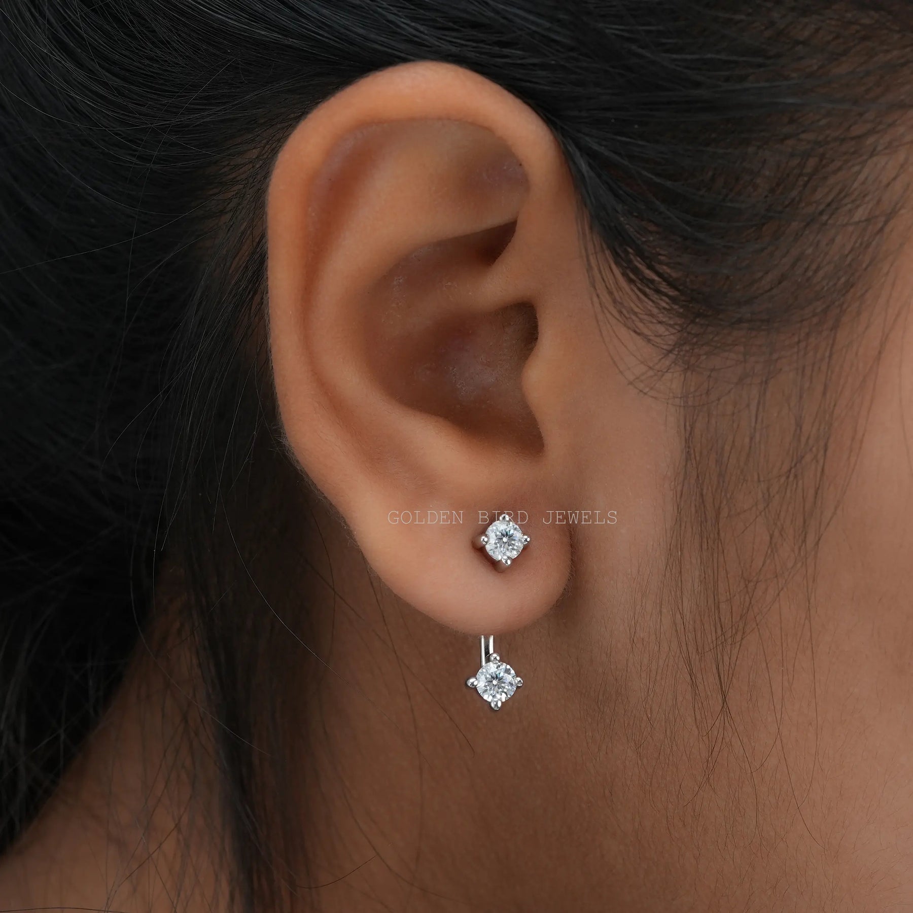 Women's screw 2025 back earrings