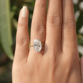 View of Crushed Ice Oval Cut Accent Stone Ring In White Gold