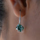 Cushion And Round Moissanite Dangle Drop Earrings