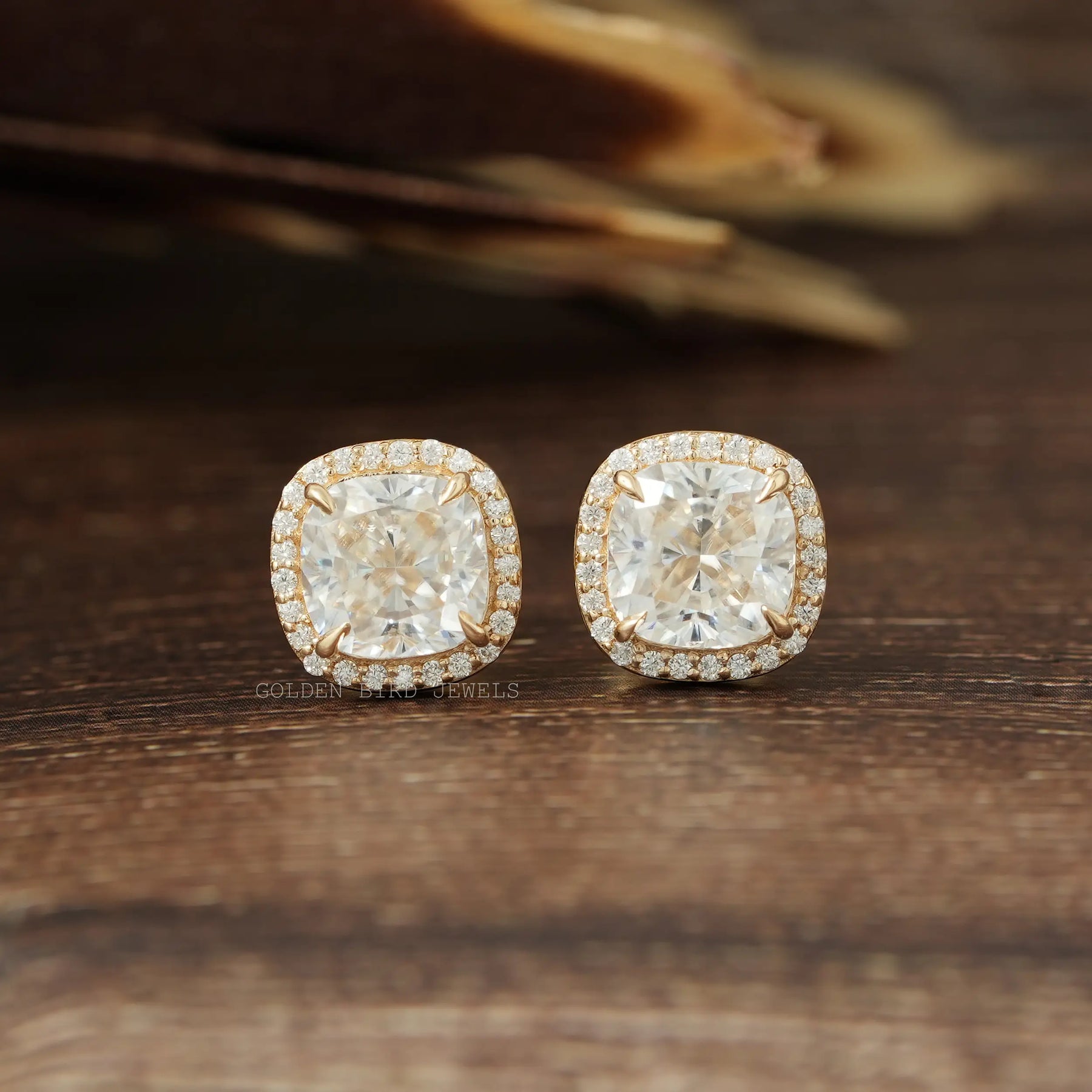 Halo Platinum Fancy Yellow Cushion Cut Diamond Drop Earrings – Robinson's  Jewelers