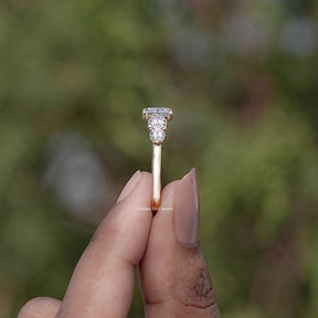 Cushion Cut Lab Diamond Five Stone Ring