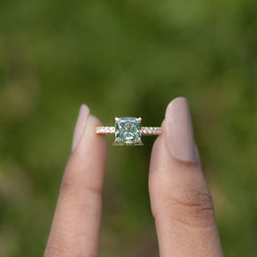 Cushion Cut Moissanite Engagement Ring