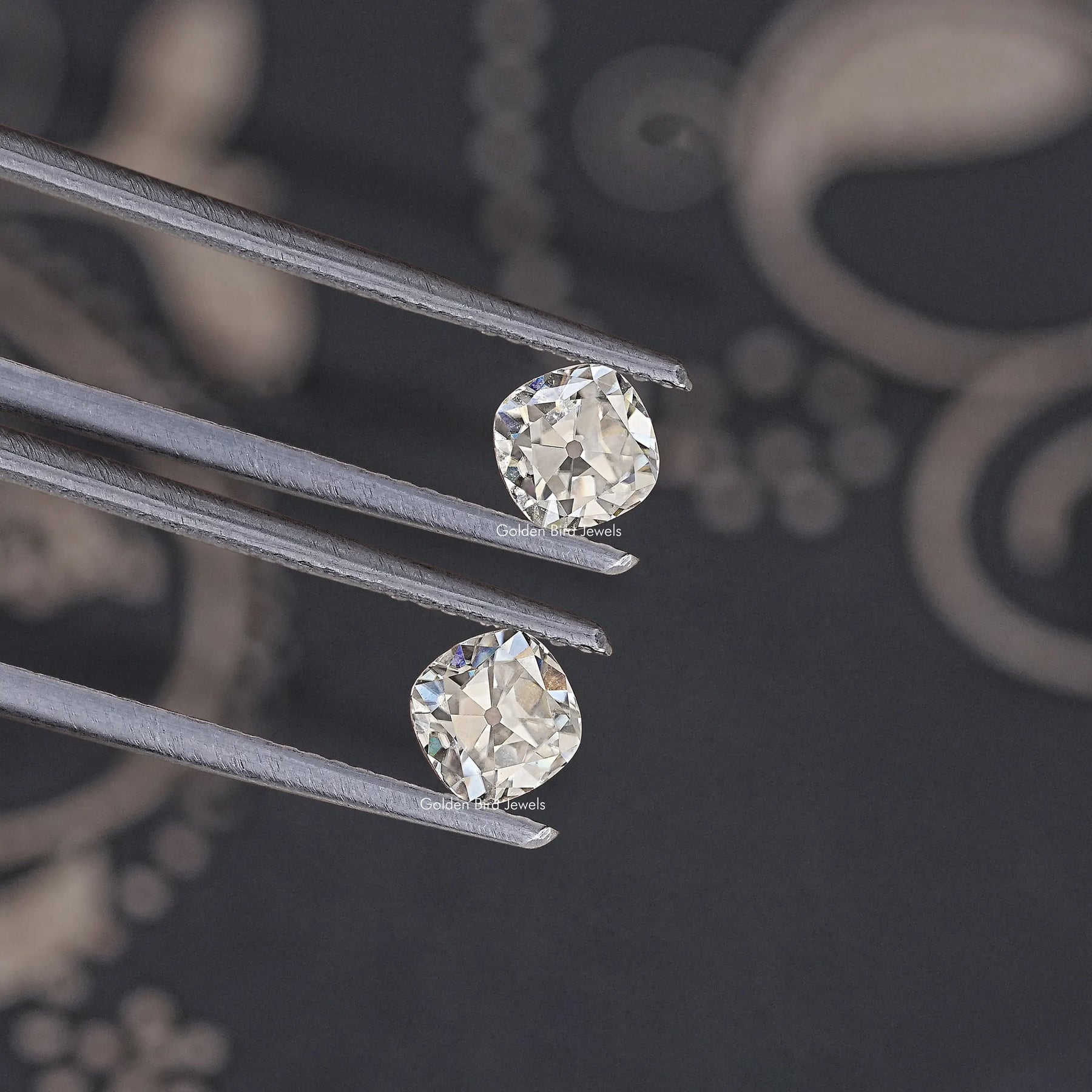 Old Mine Cut Cushion Moissanite Loose Stones