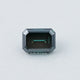 Dark Green Old Mine Emerald Cut Loose Moissanite
