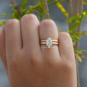Yellow gold marquise bridal set hotsell