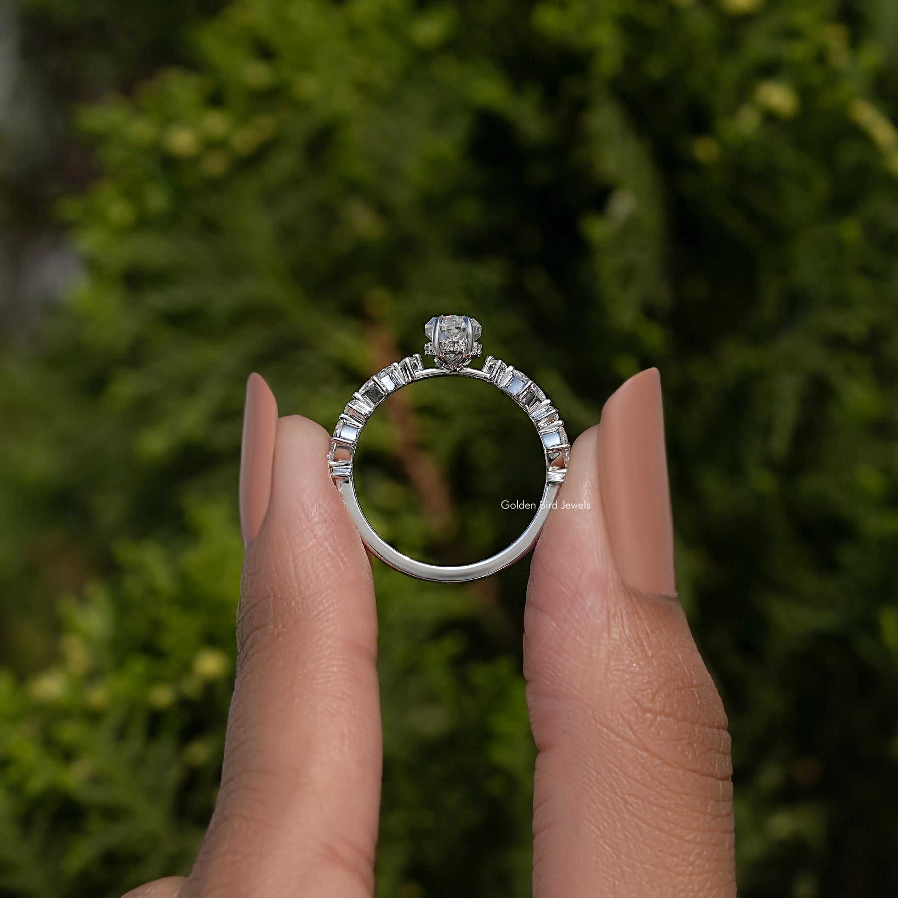 Dutch Marquise Cut Moissanite Engagement Ring