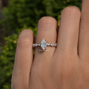 Dutch Marquise Cut Moissanite Engagement Ring