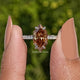 Dutch Marquise Cut Moissanite Solitaire Accent Ring