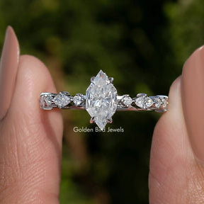 Dutch Marquise Cut Moissanite Engagement Ring